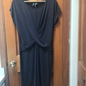 New with tags grey modal/poly dress with draping